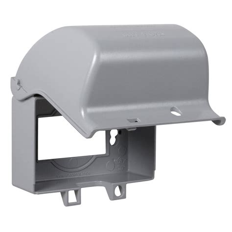 1-gang rectangle metal weatherproof electrical box cover|weatherproof outlet cover home depot.